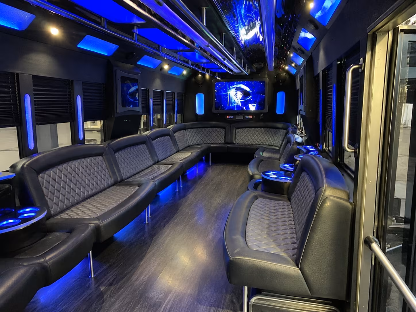 pawtucket 28 passenger party bus interior