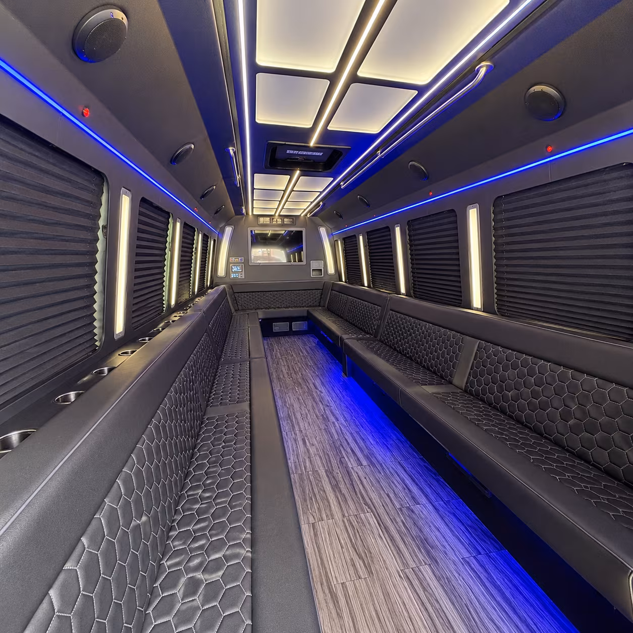 pawtucket 30 passenger party bus interior