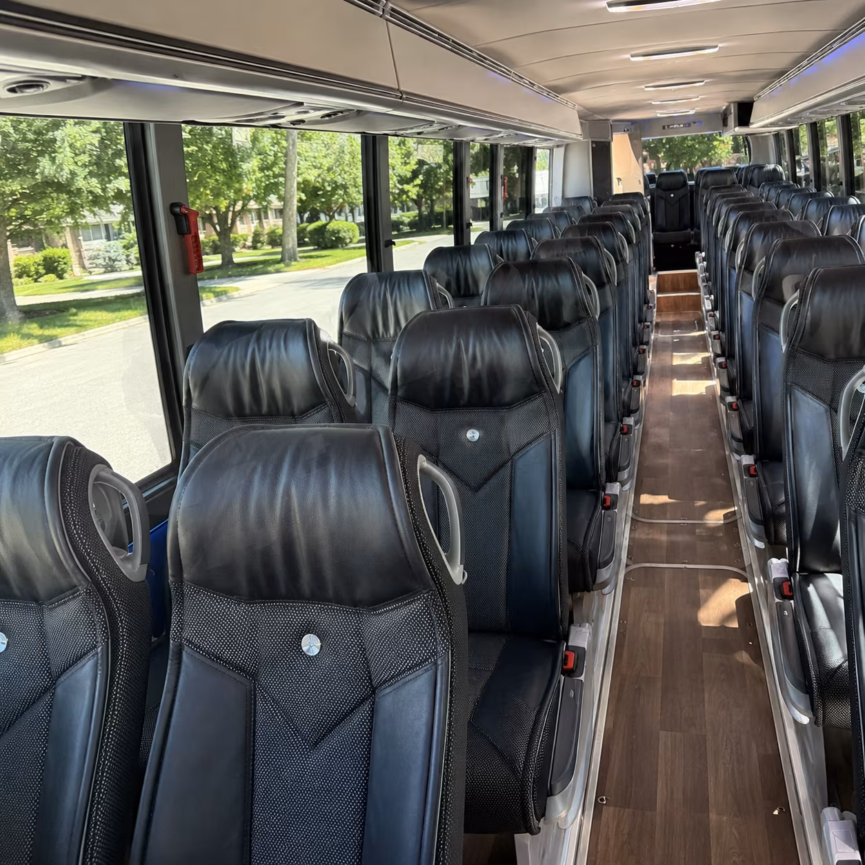 pawtucket 40 passenger charter bus inside