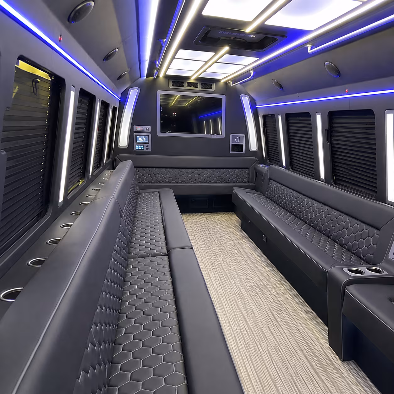 pawtucket 40 passenger party bus inside