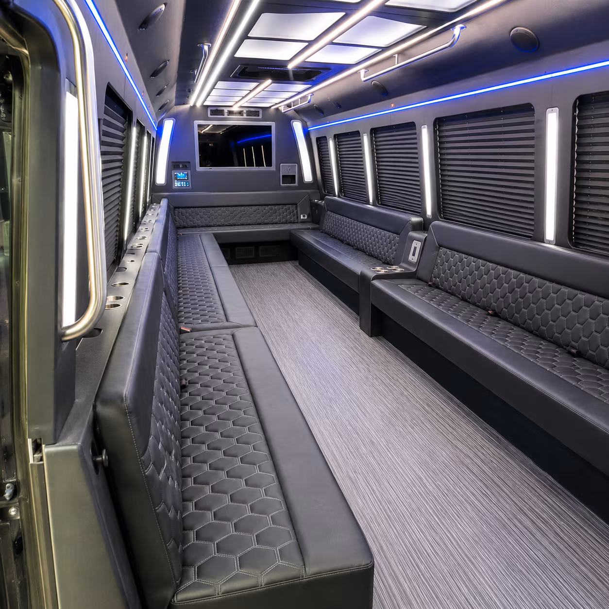 pawtucket 40 passenger party bus interior
