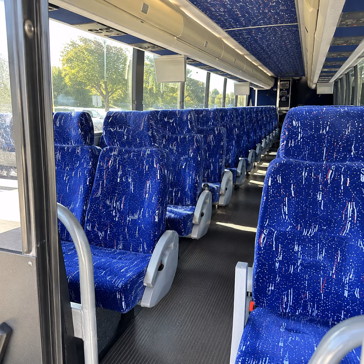 pawtucket 50 passenger charter bus inside