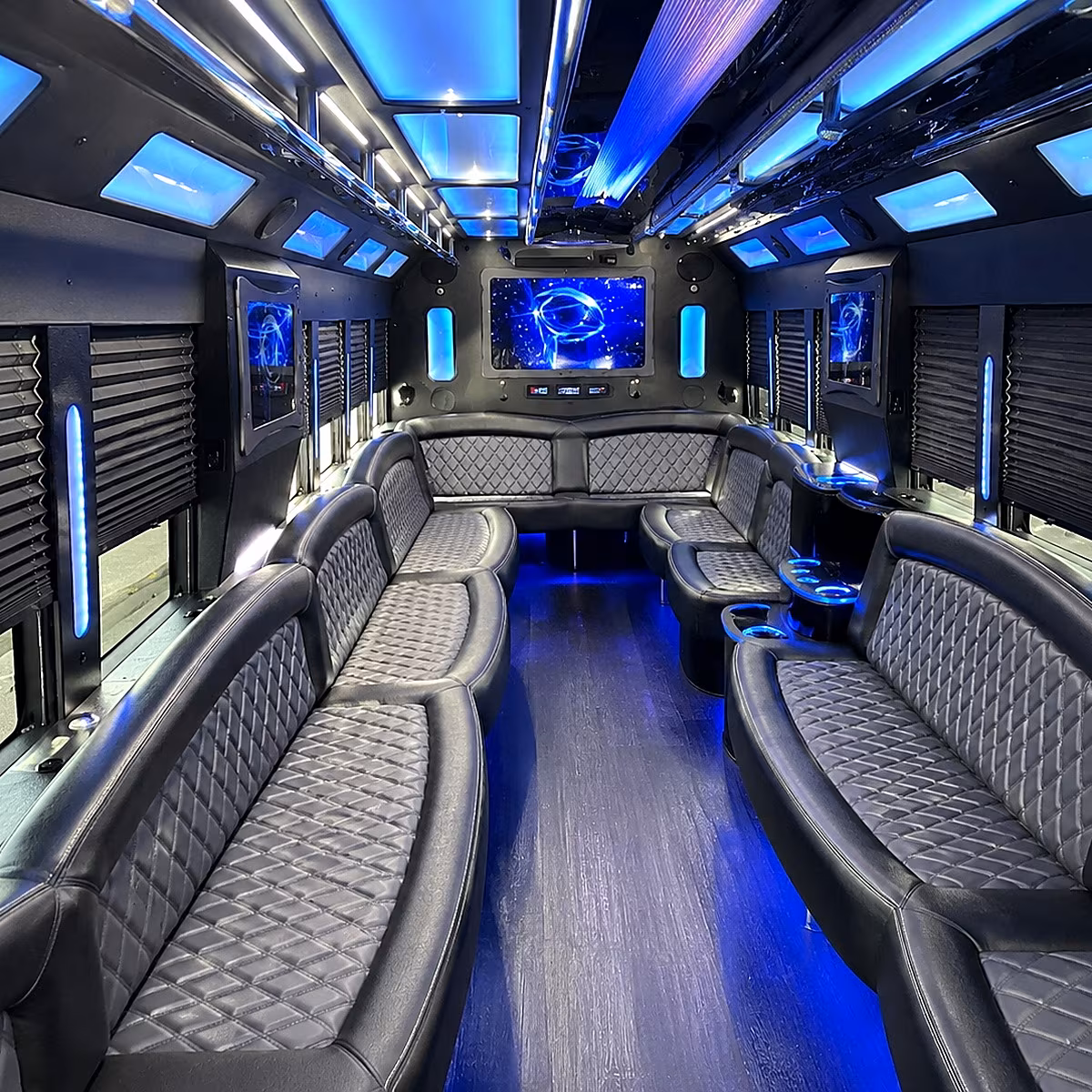 pawtucket 50 passenger party bus interior